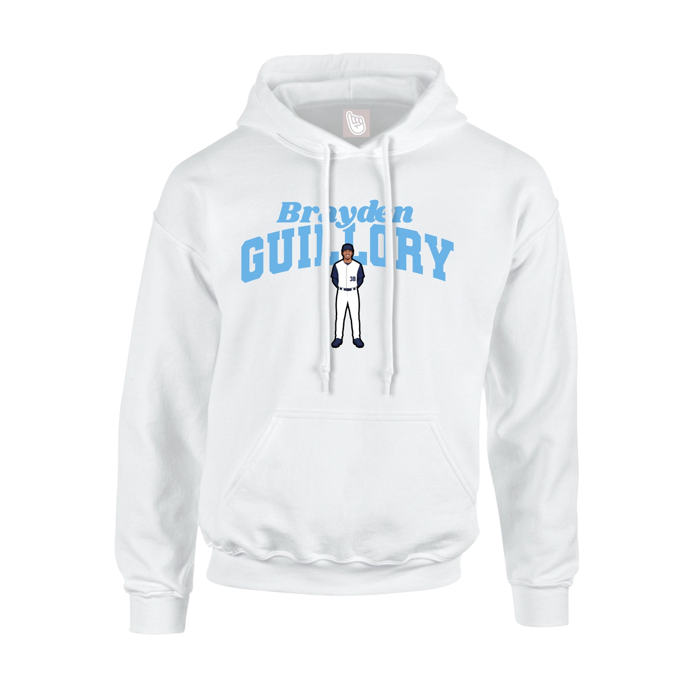 Youth Hoodie — Signature Arch in White
