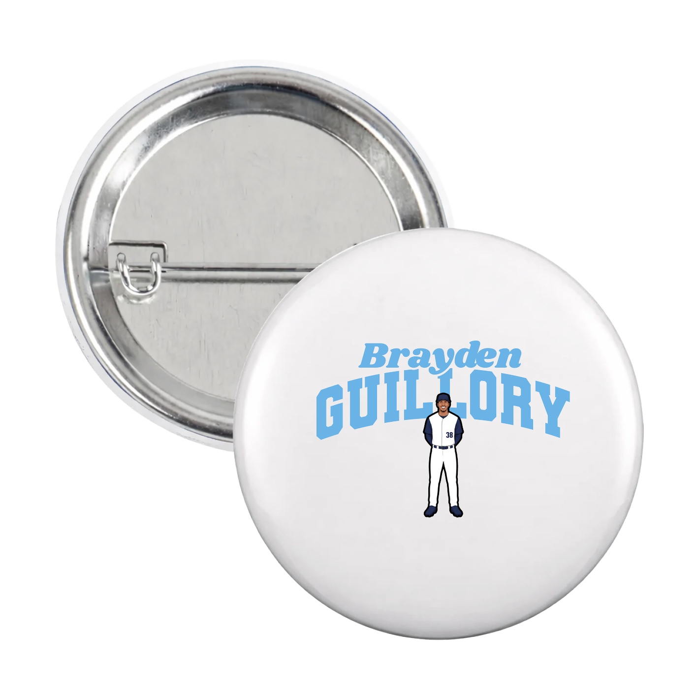 Game Day Button — Signature Arch in White