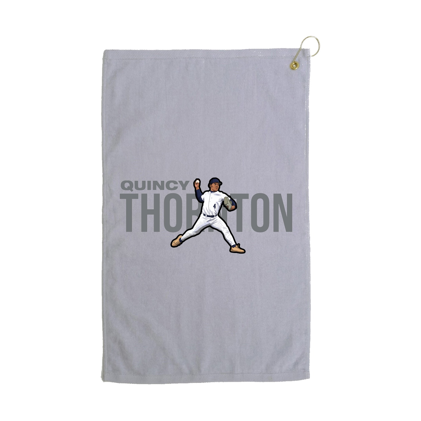 Golf Towel — Player Name in Grey
