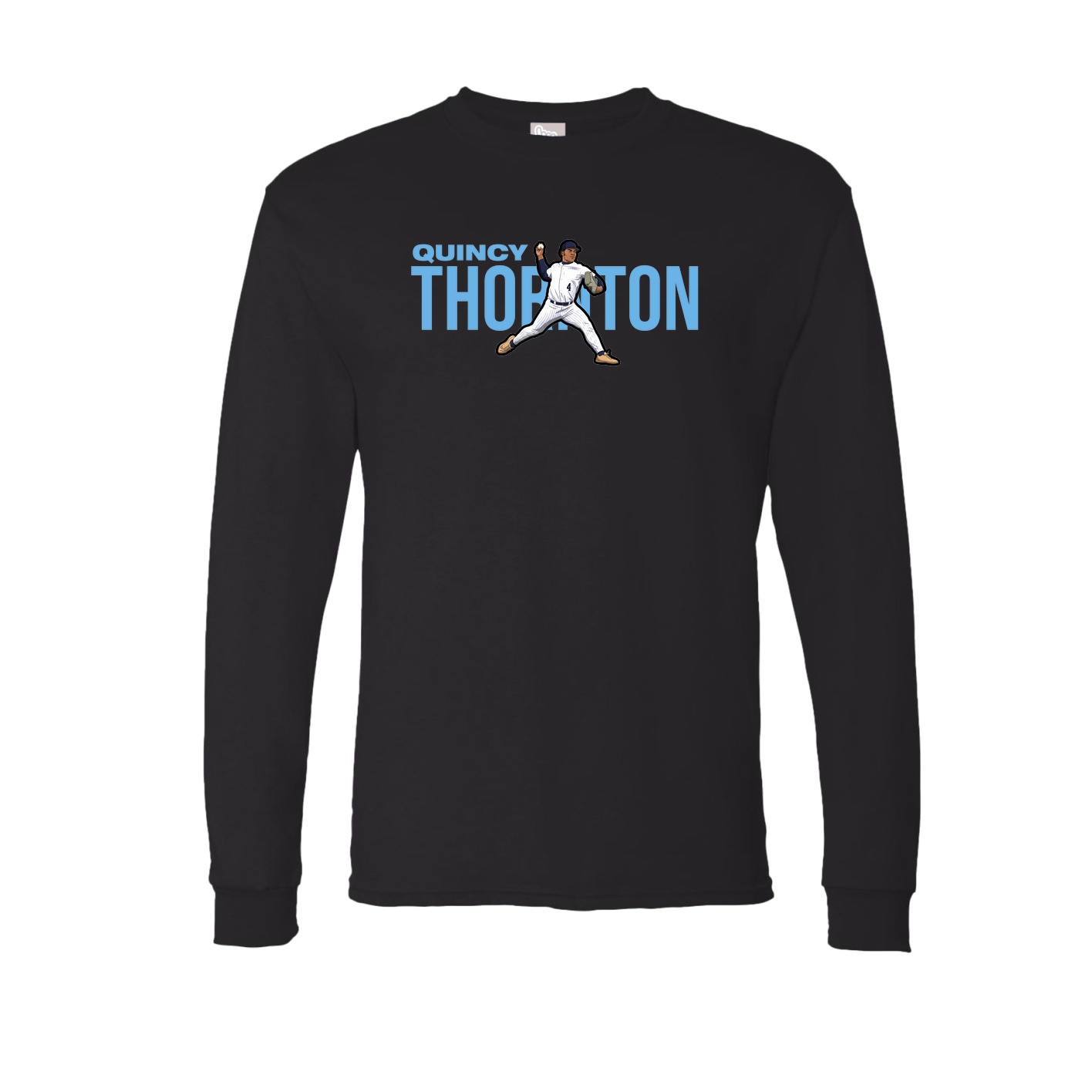 Long Sleeve Tee — Player Name in Black