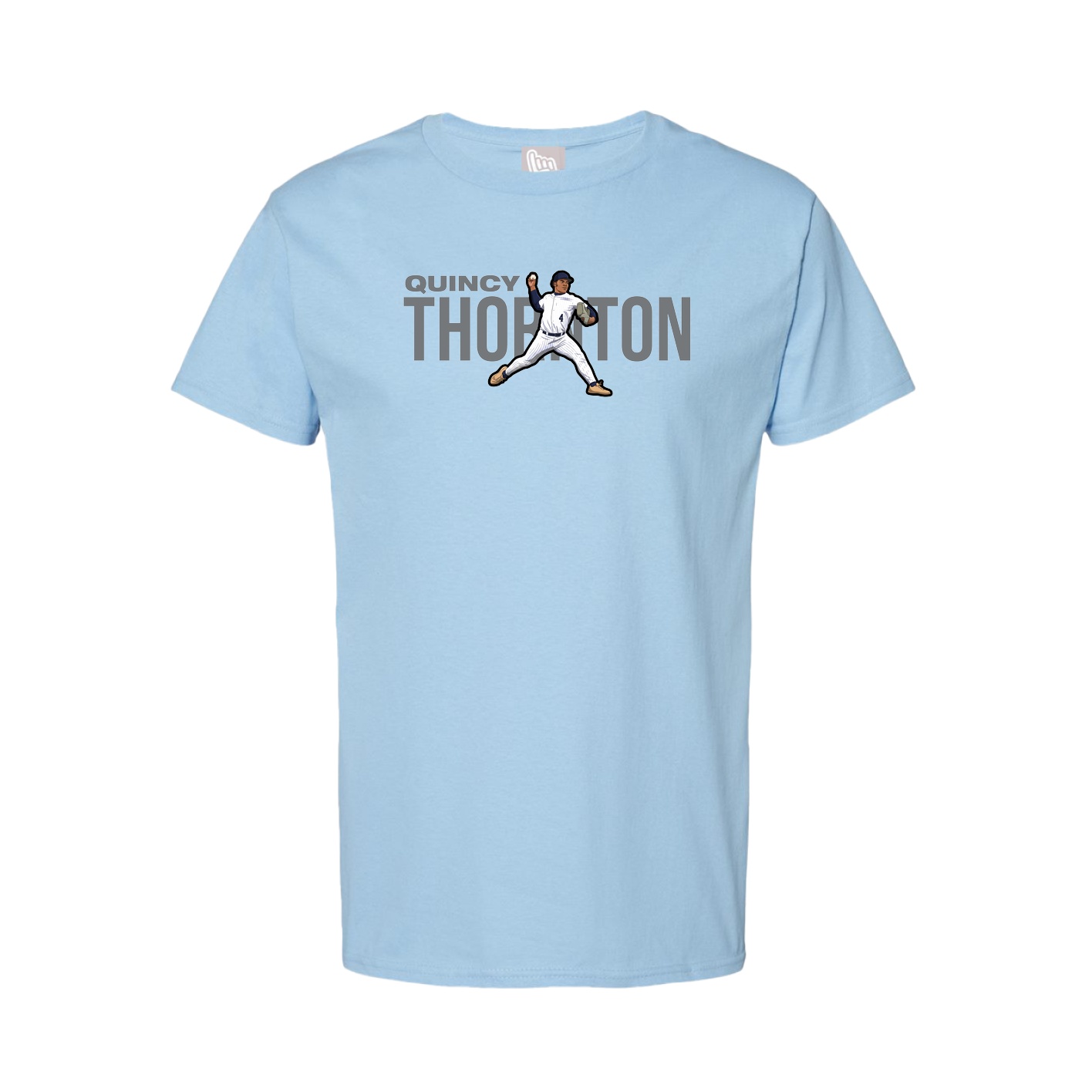 Youth Tee — Player Name in Light Blue