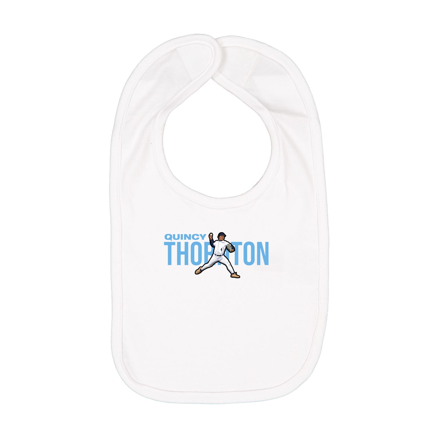 Infant Bib — Player Name in White