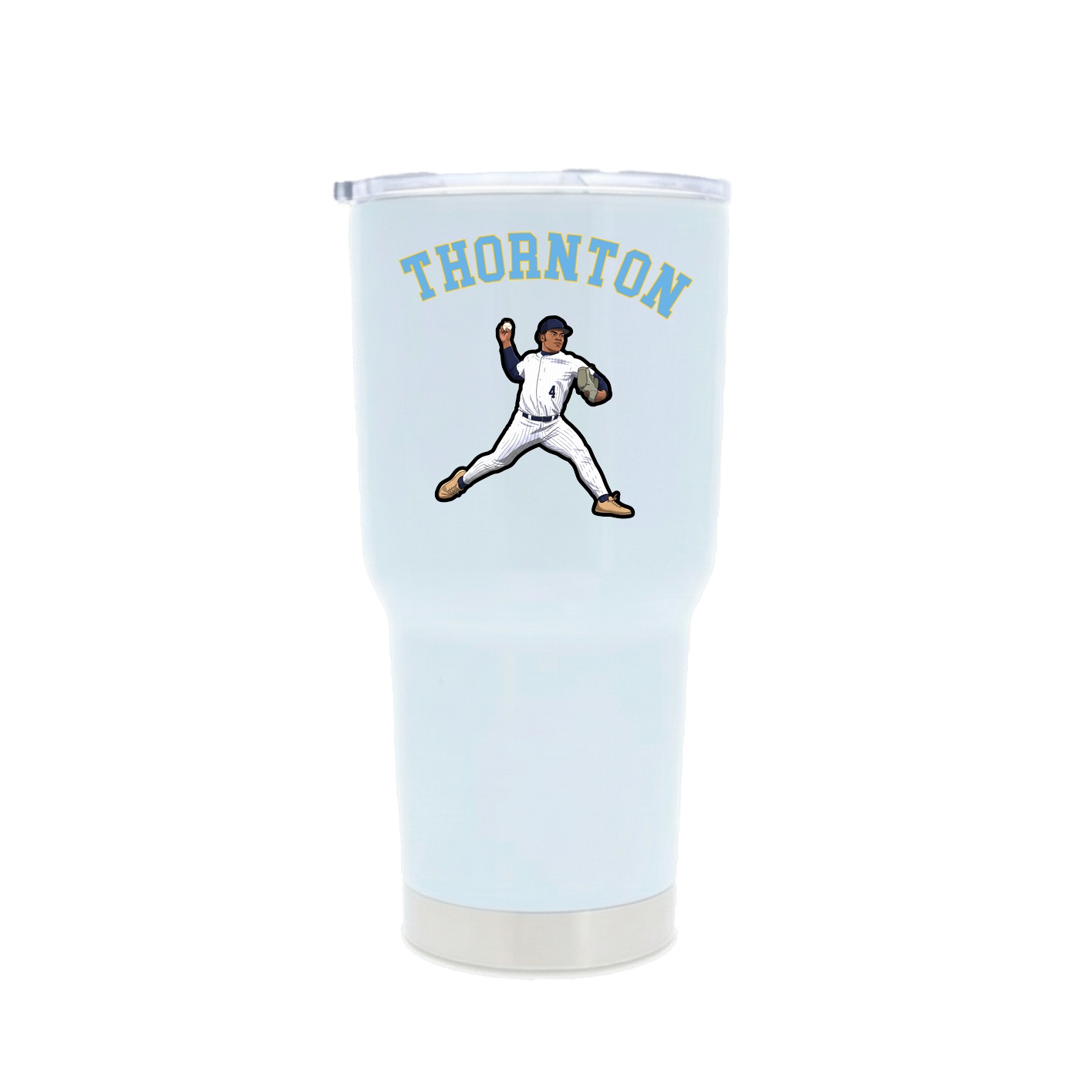 30oz Stainless Steel Tumbler — Shirsey Arch in White