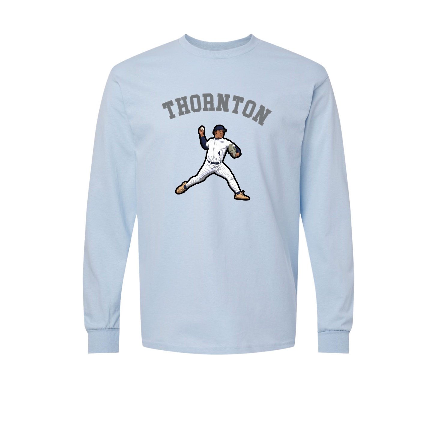 Long Sleeve Tee — Shirsey Arch in Light Blue