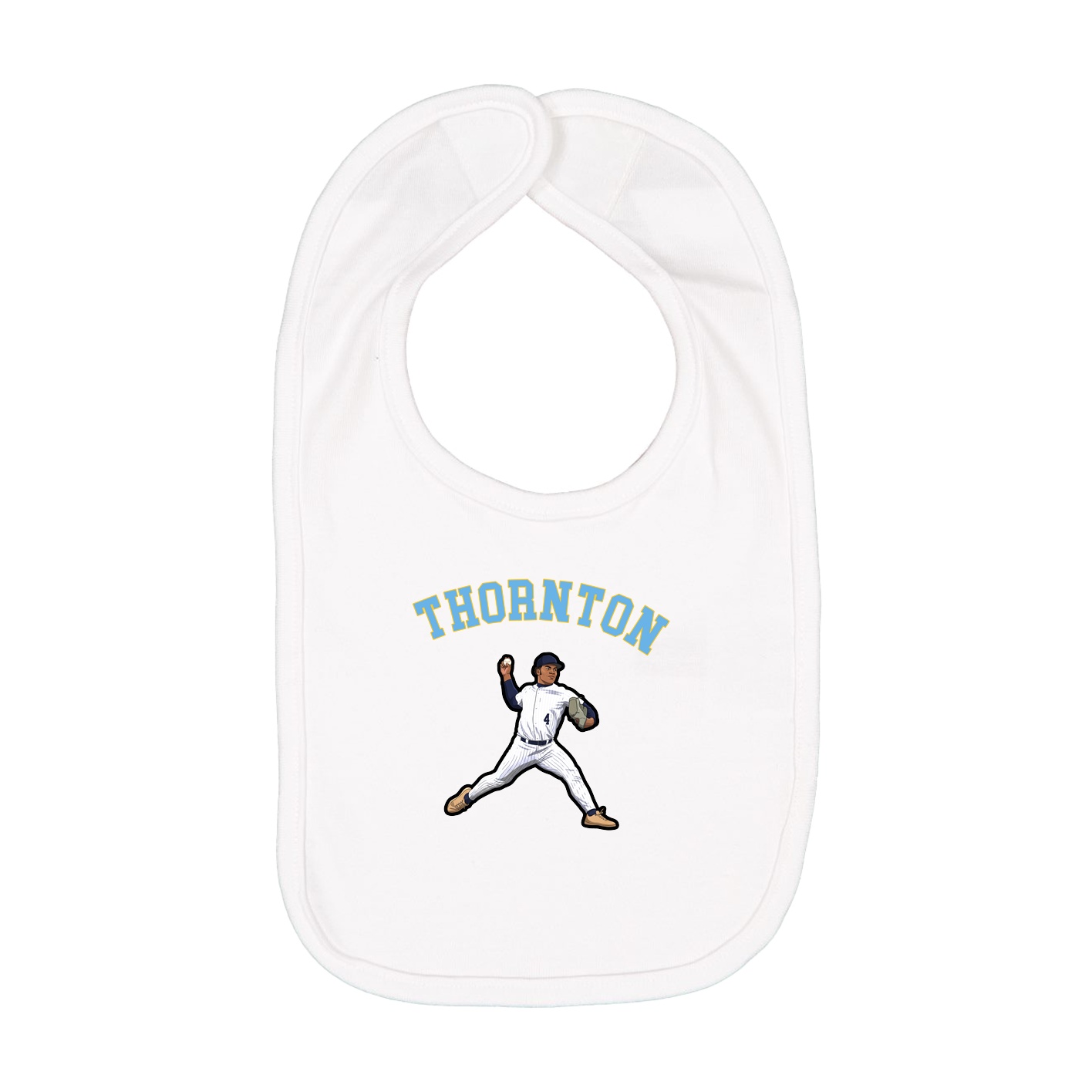 Infant Bib — Shirsey Arch in White