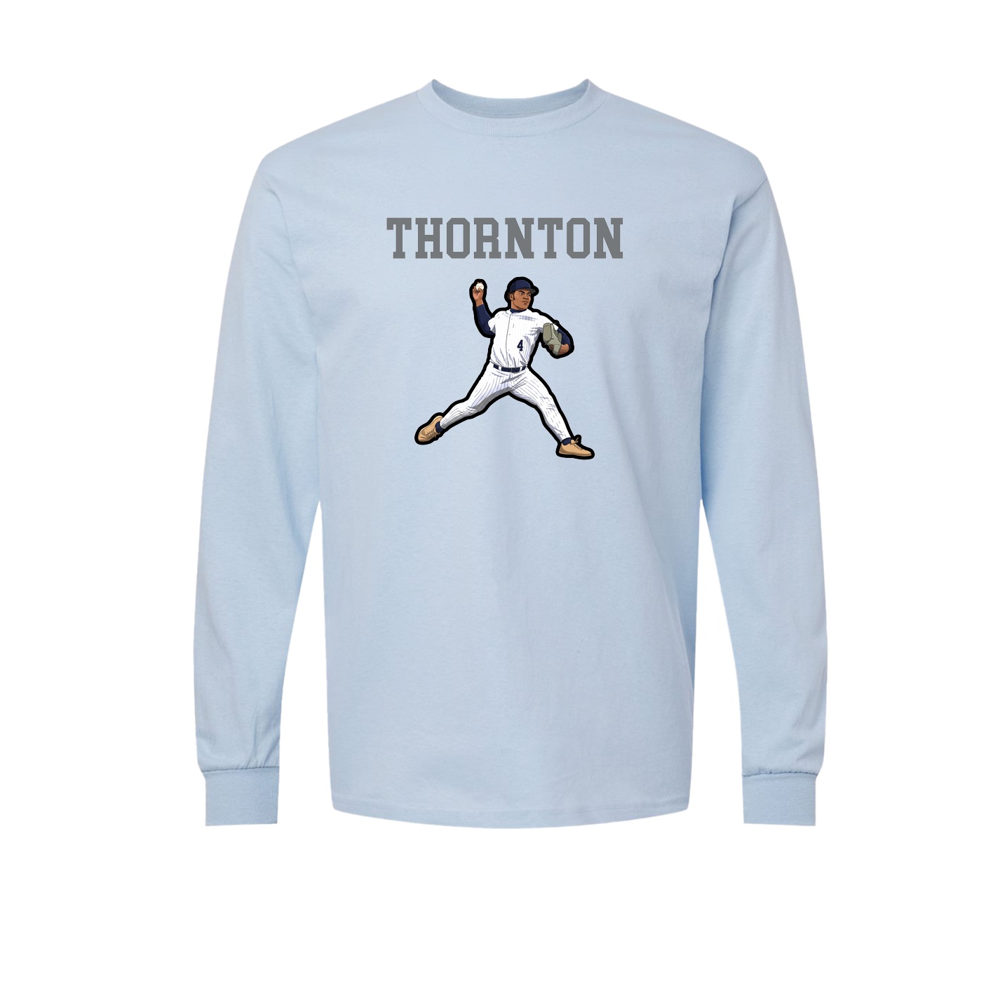 Long Sleeve Tee — Shirsey in Light Blue