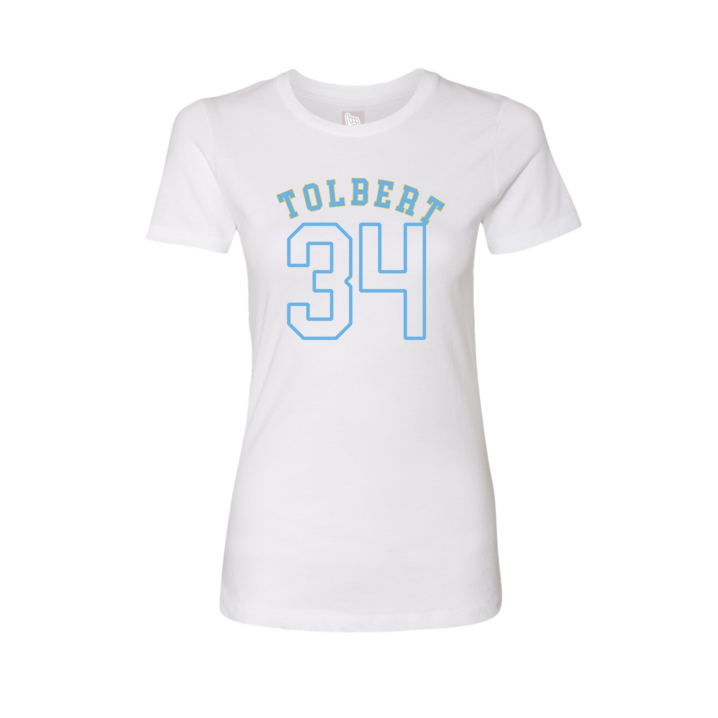 Fitted Women's Tee — Shirsey Arch in White