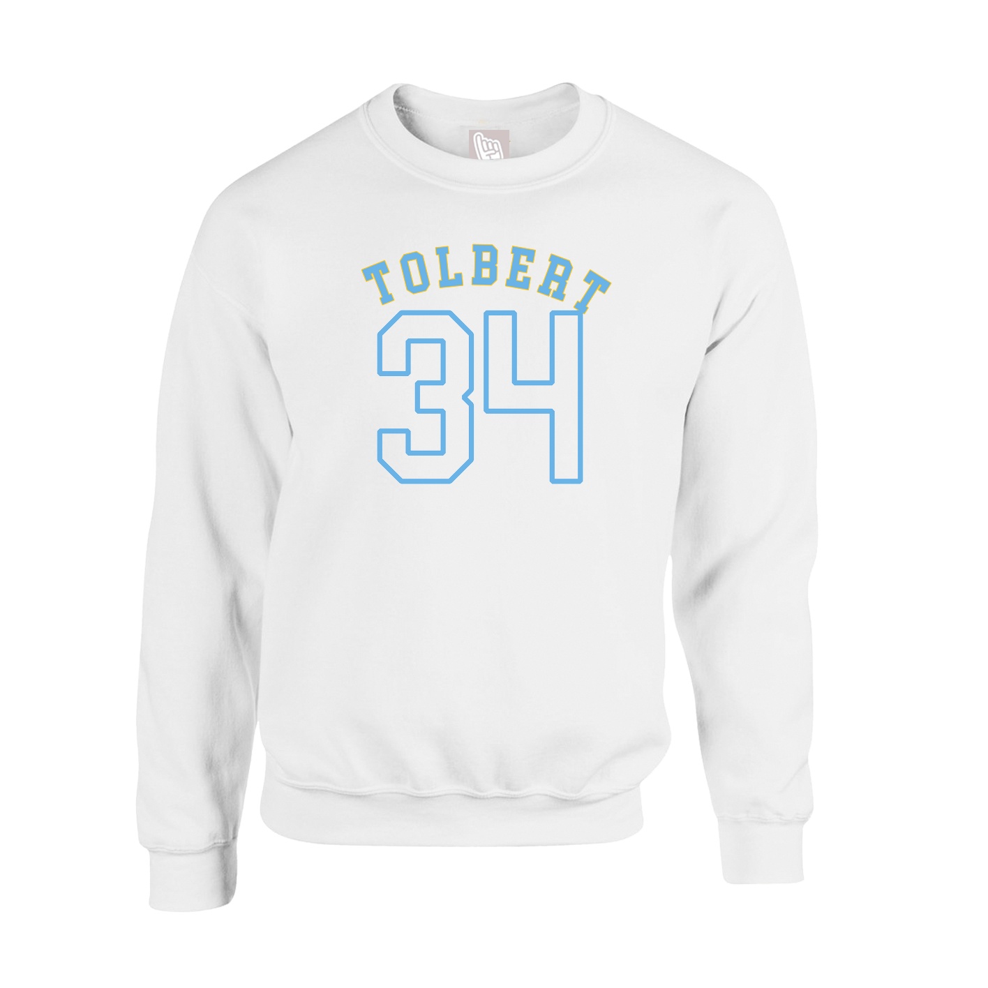 Fleece Crew — Shirsey Arch in White