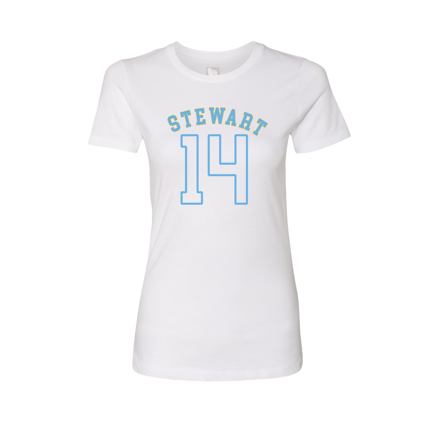 Fitted Women's Tee — Shirsey Arch in White