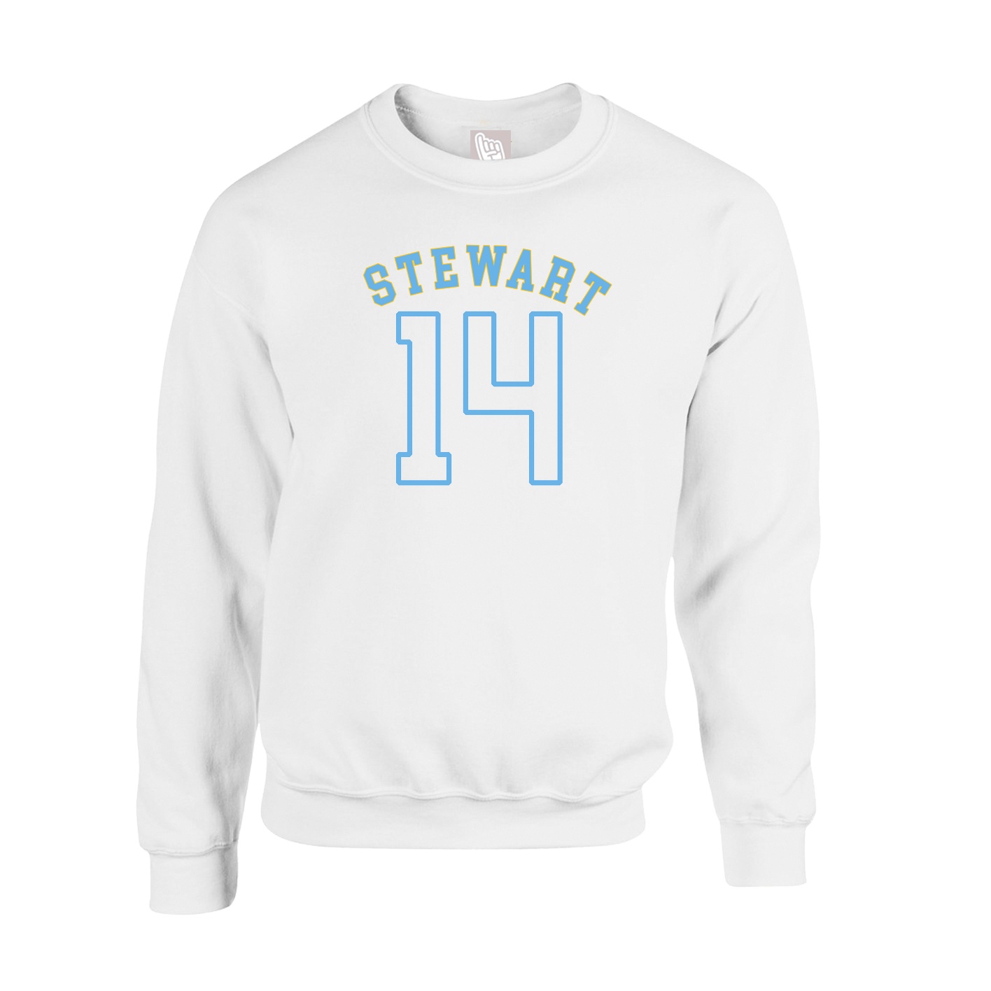 Fleece Crew — Shirsey Arch in White