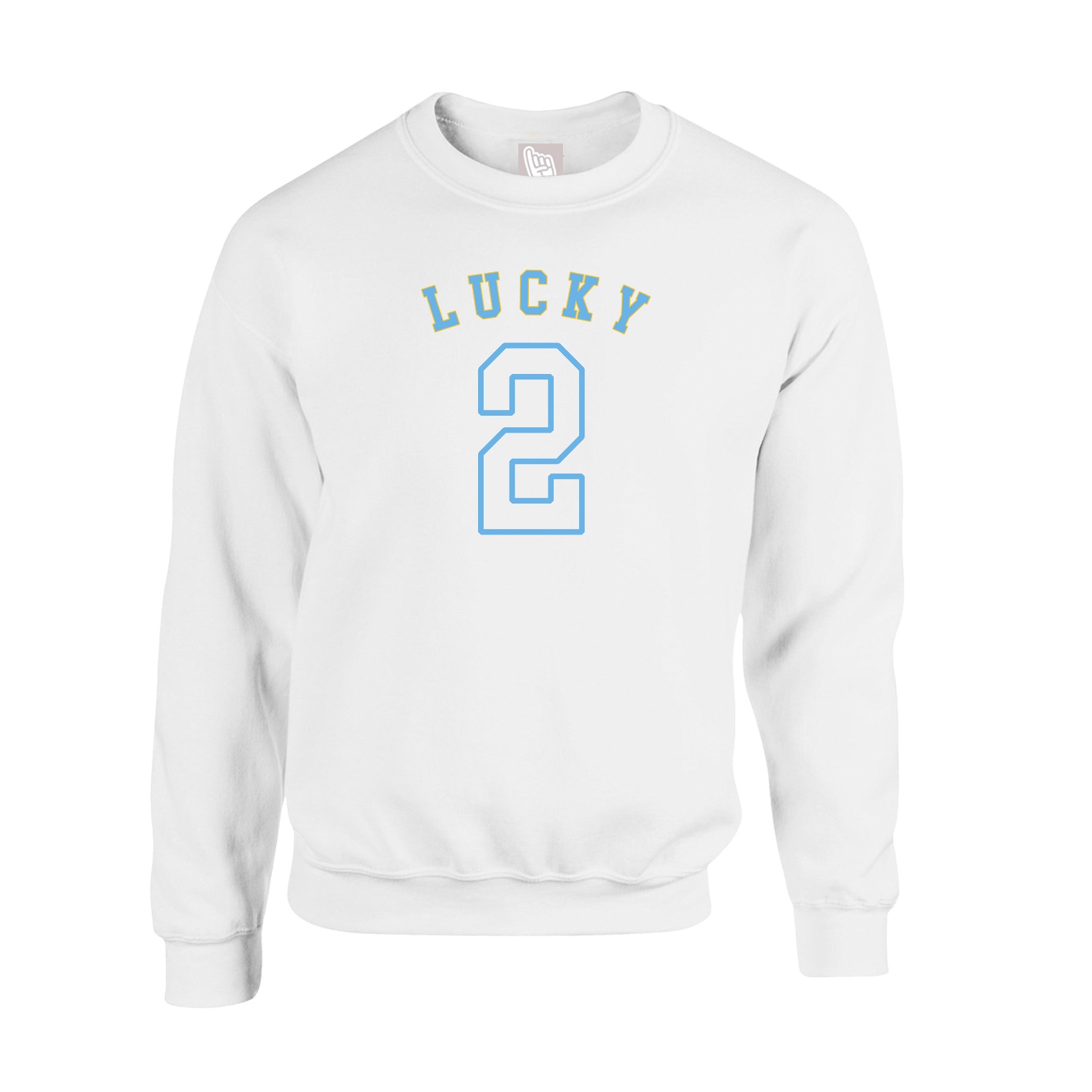 Fleece Crew — Shirsey Arch in White