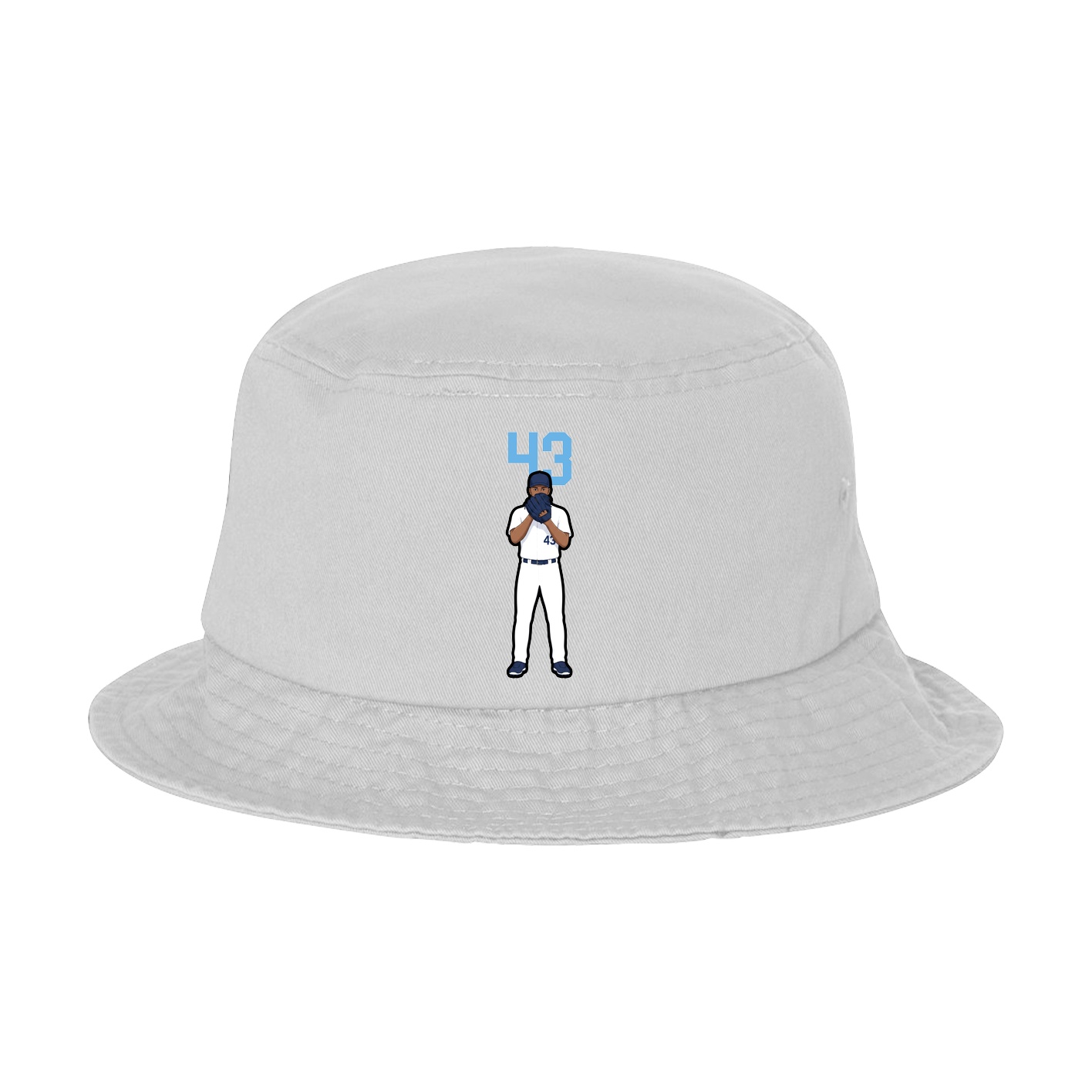 Bucket Cap — Number Top in White