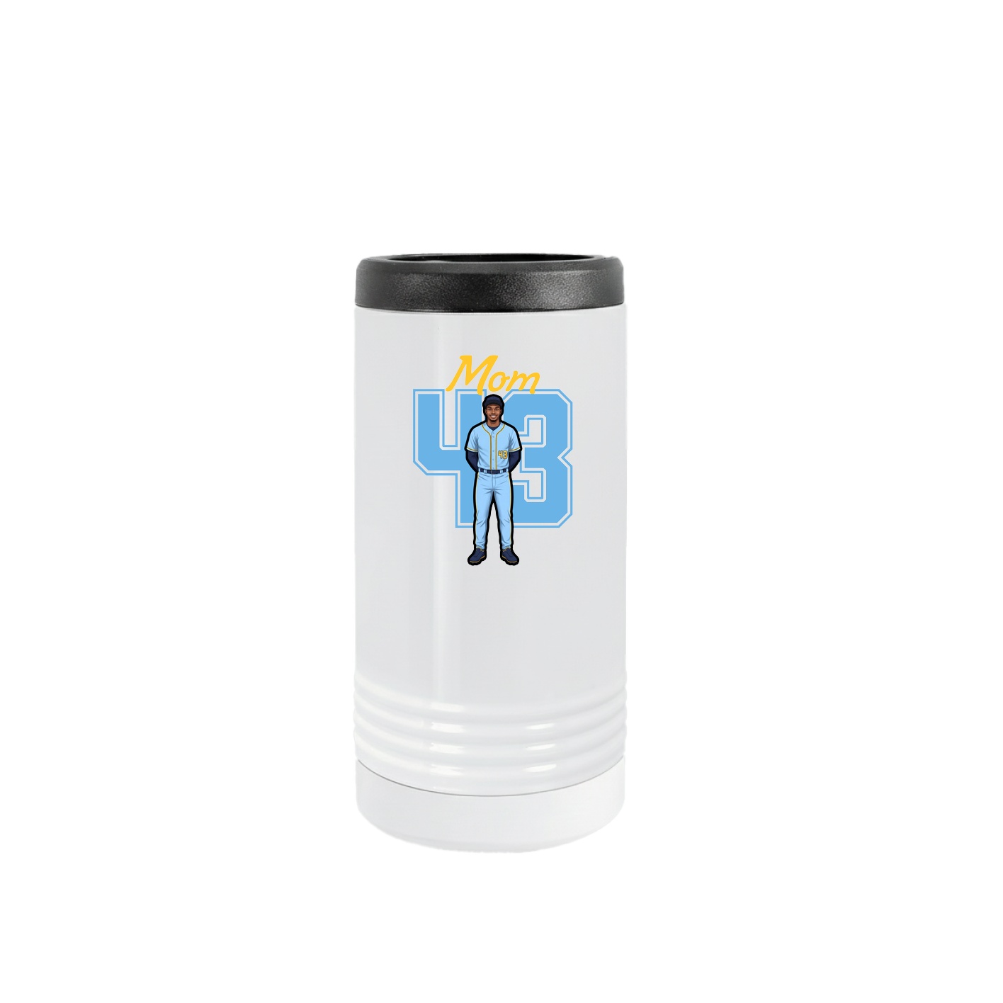 Slim Beverage Holder — Mothers Day Shirsey in White