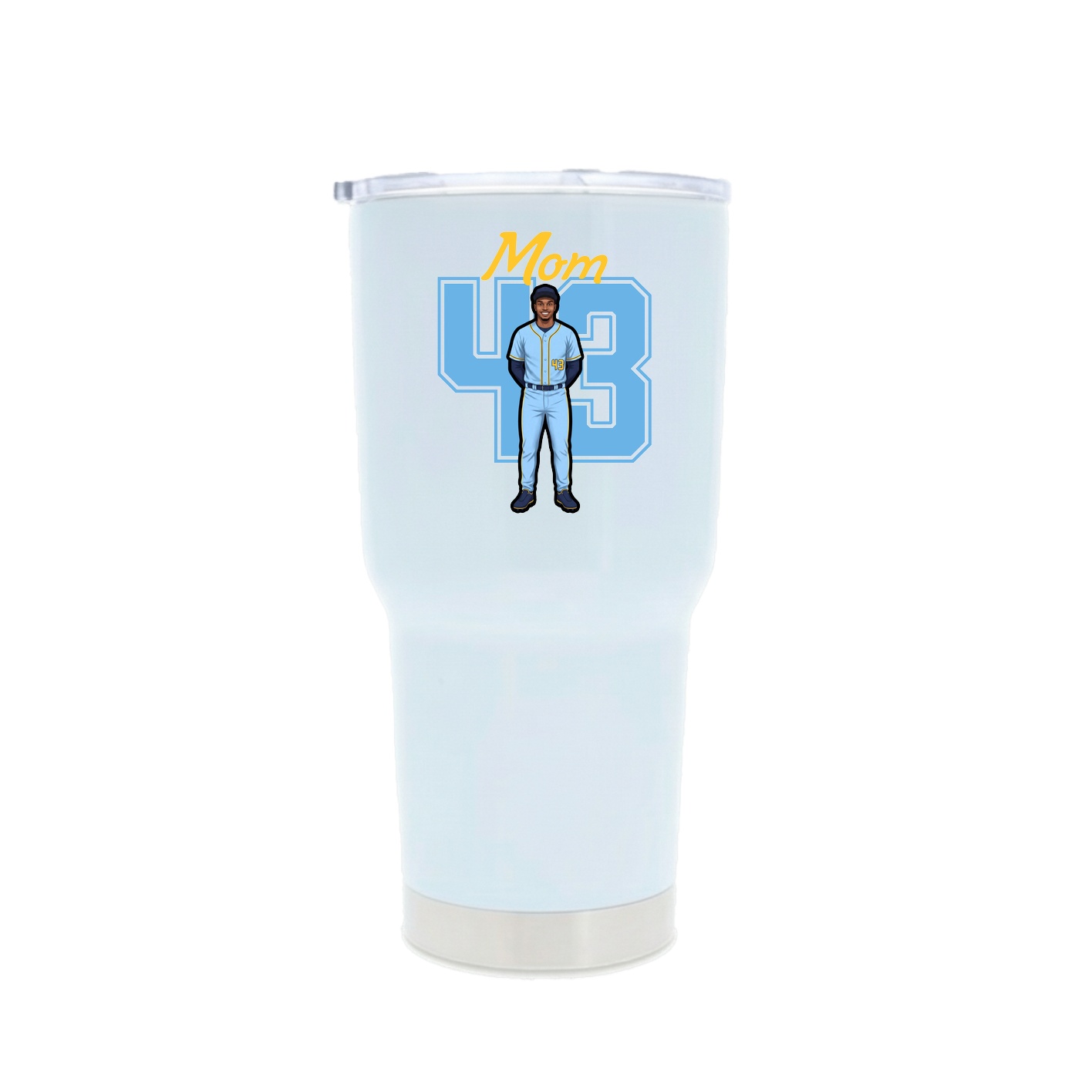 30oz Stainless Steel Tumbler — Mothers Day Shirsey in White