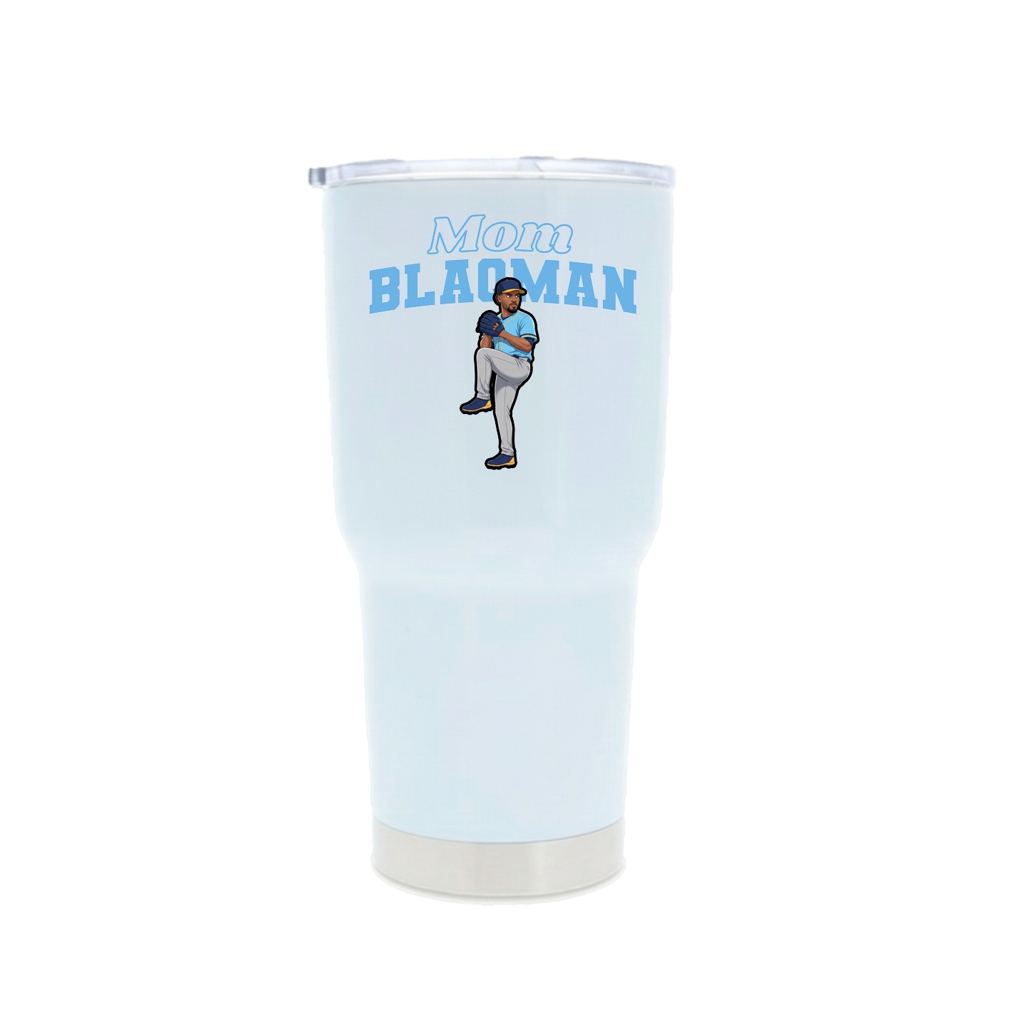 30oz Stainless Steel Tumbler — Mothers Day Block in White