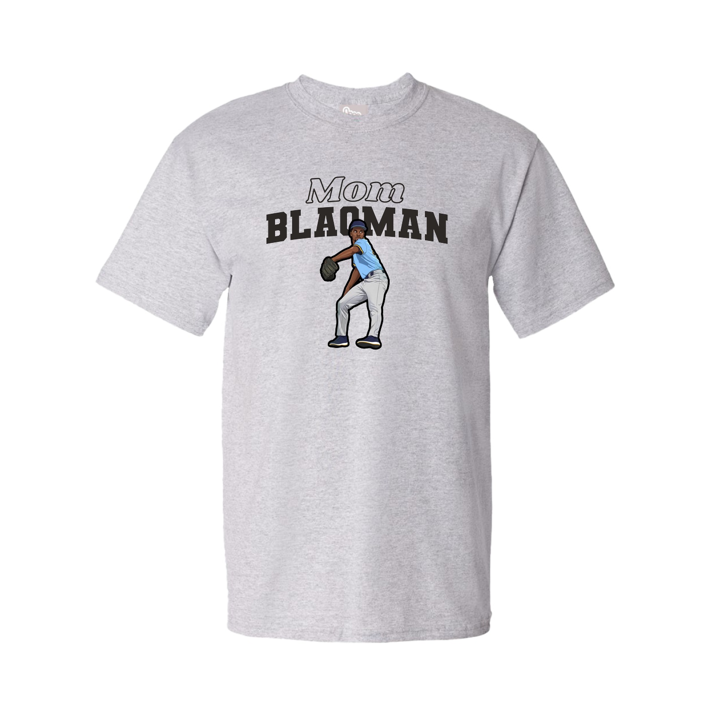 Youth Tee — Mothers Day Block in Grey