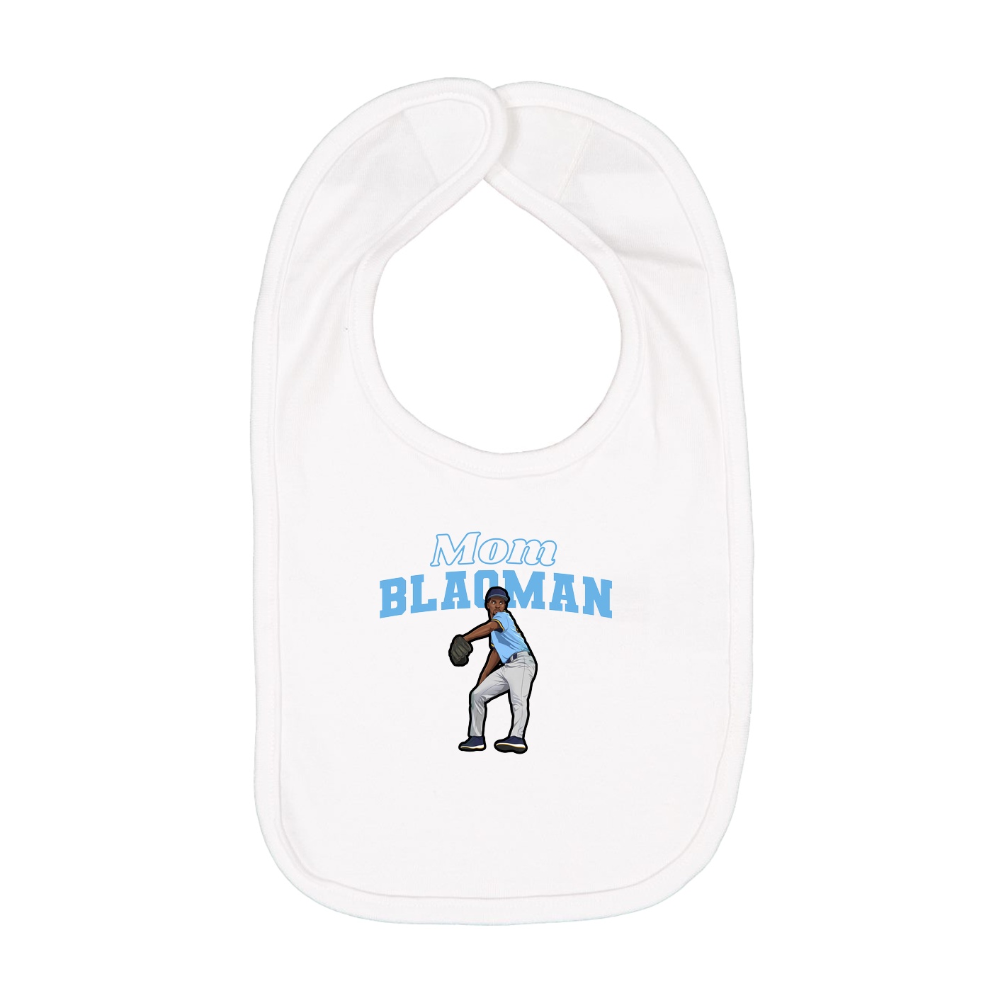 Infant Bib — Mothers Day Block in White