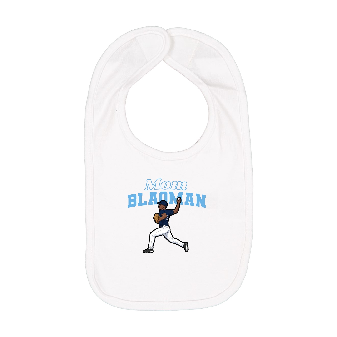 Infant Bib — Mothers Day Block in White