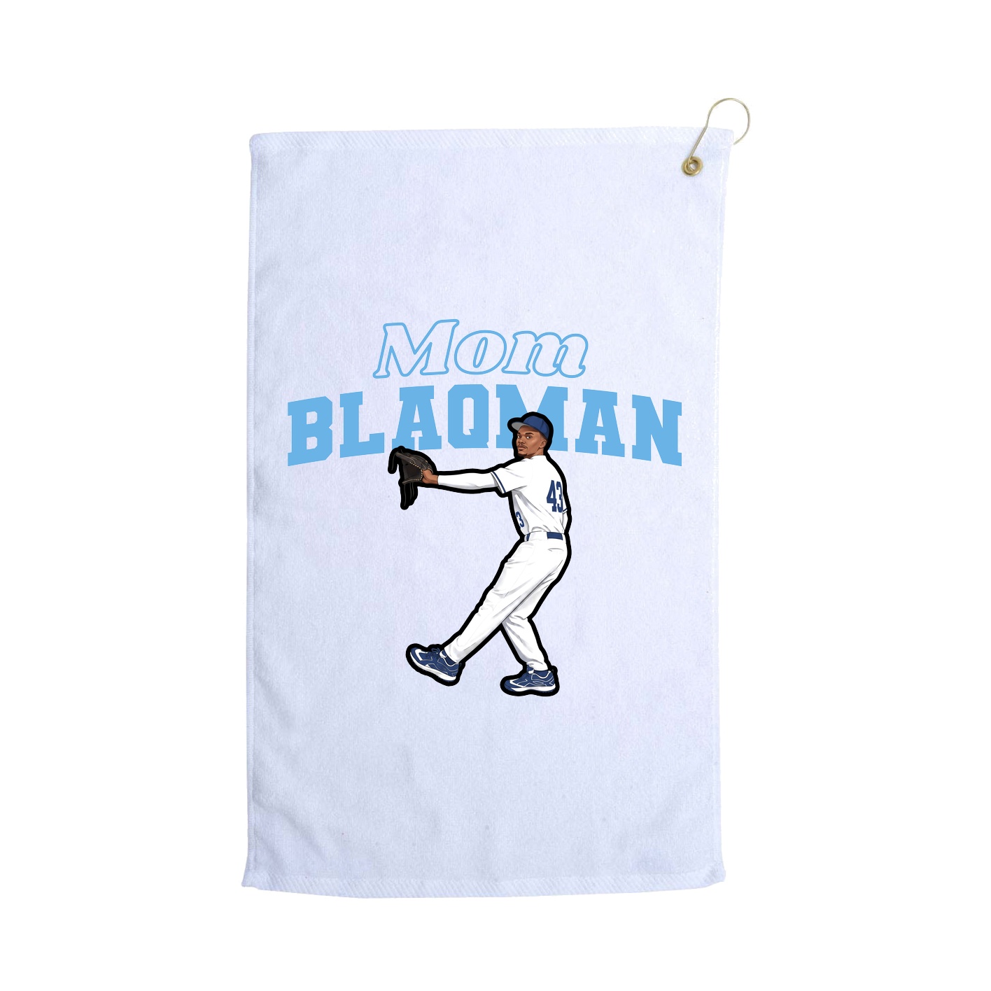 Golf Towel — Mothers Day Block in White