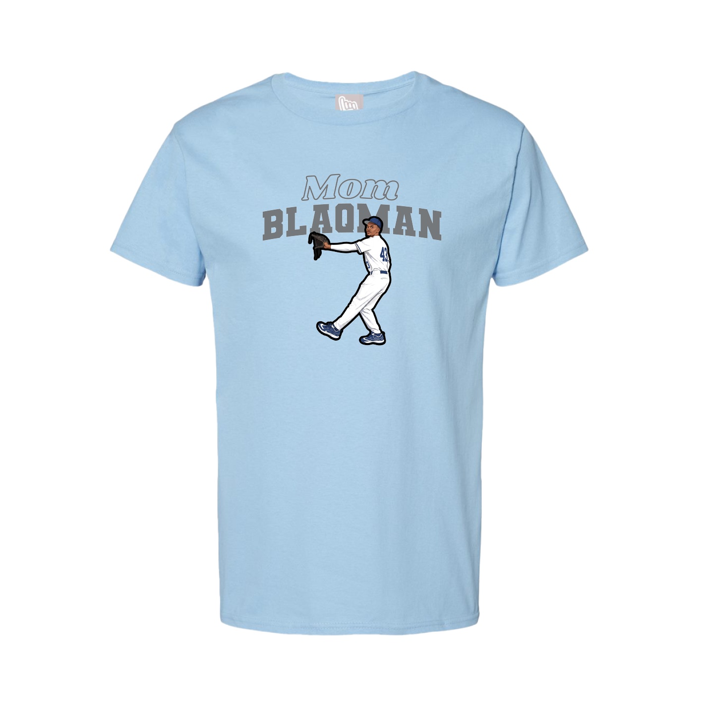 Youth Tee — Mothers Day Block in Light Blue