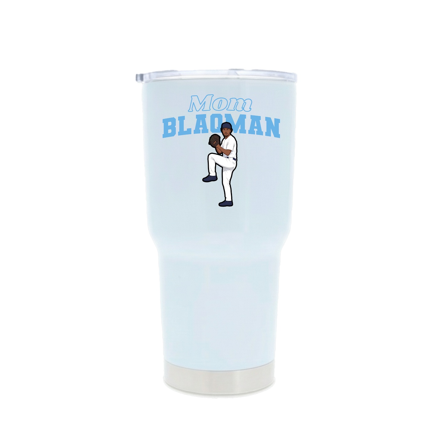30oz Stainless Steel Tumbler — Mothers Day Block in White