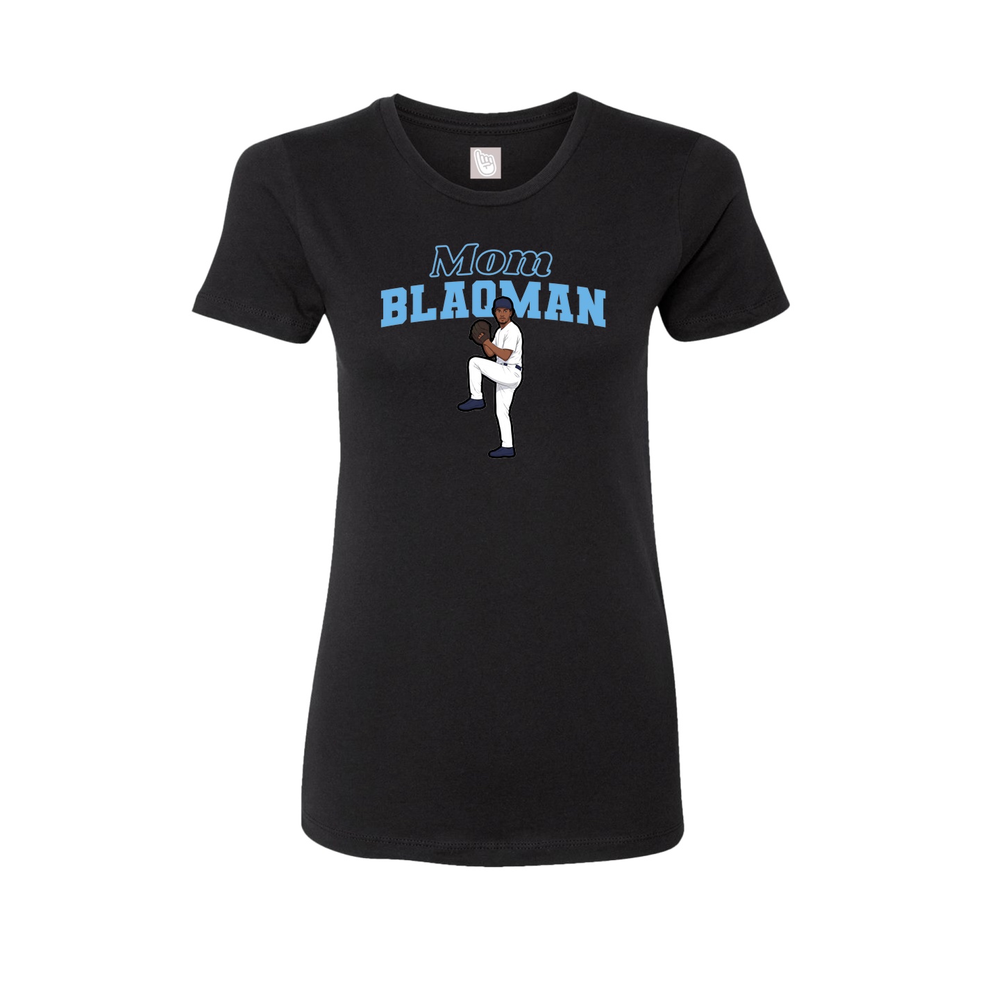 Womens Tee — Mothers Day Block in Black