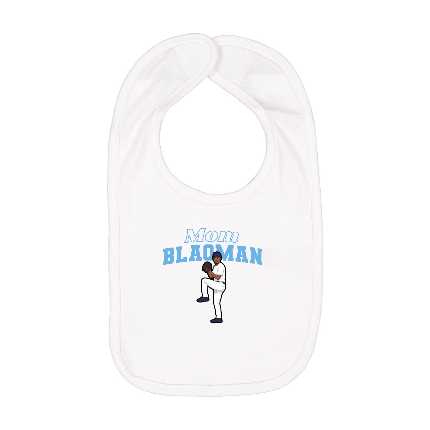 Infant Bib — Mothers Day Block in White