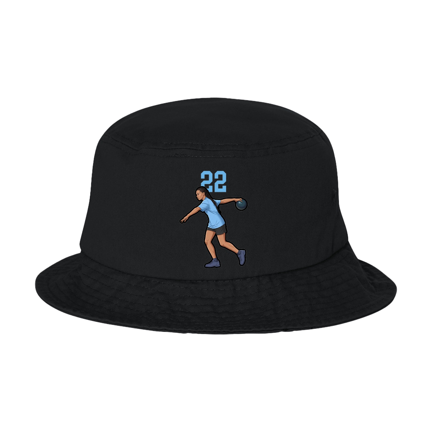 Bucket Cap — Number Top in Black