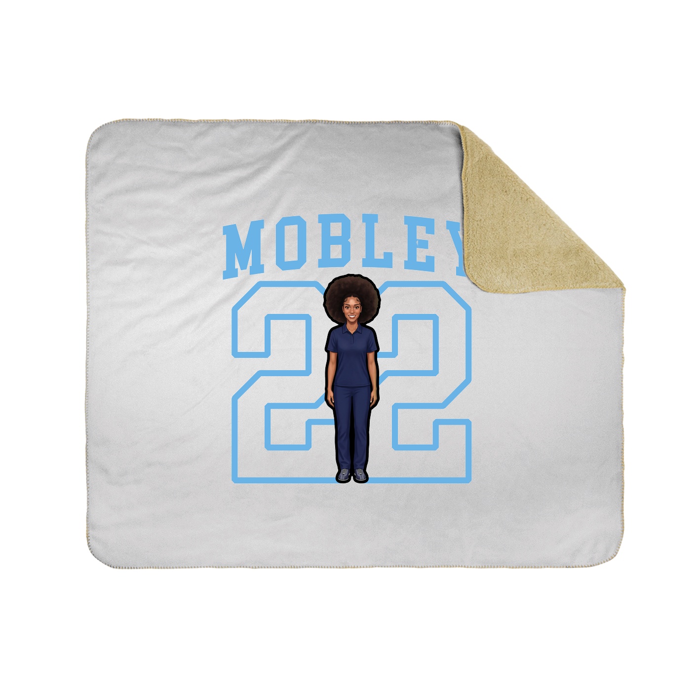 Throw Blanket — Shirsey in White