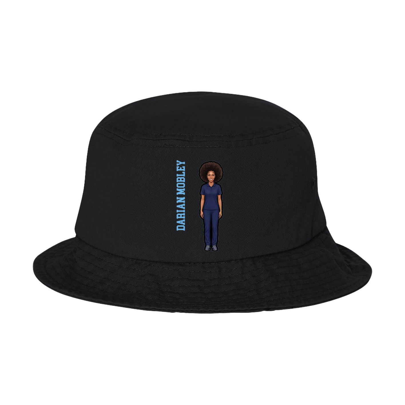 Bucket Cap — Name Vertical in Black