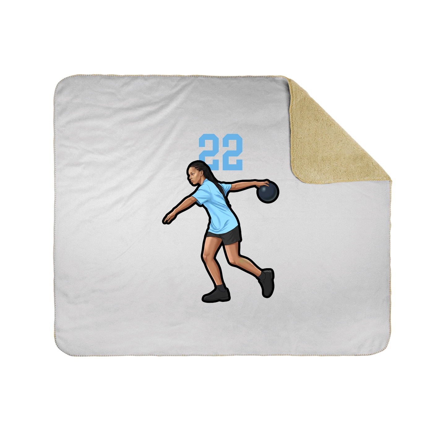 Throw Blanket — Number Top in White