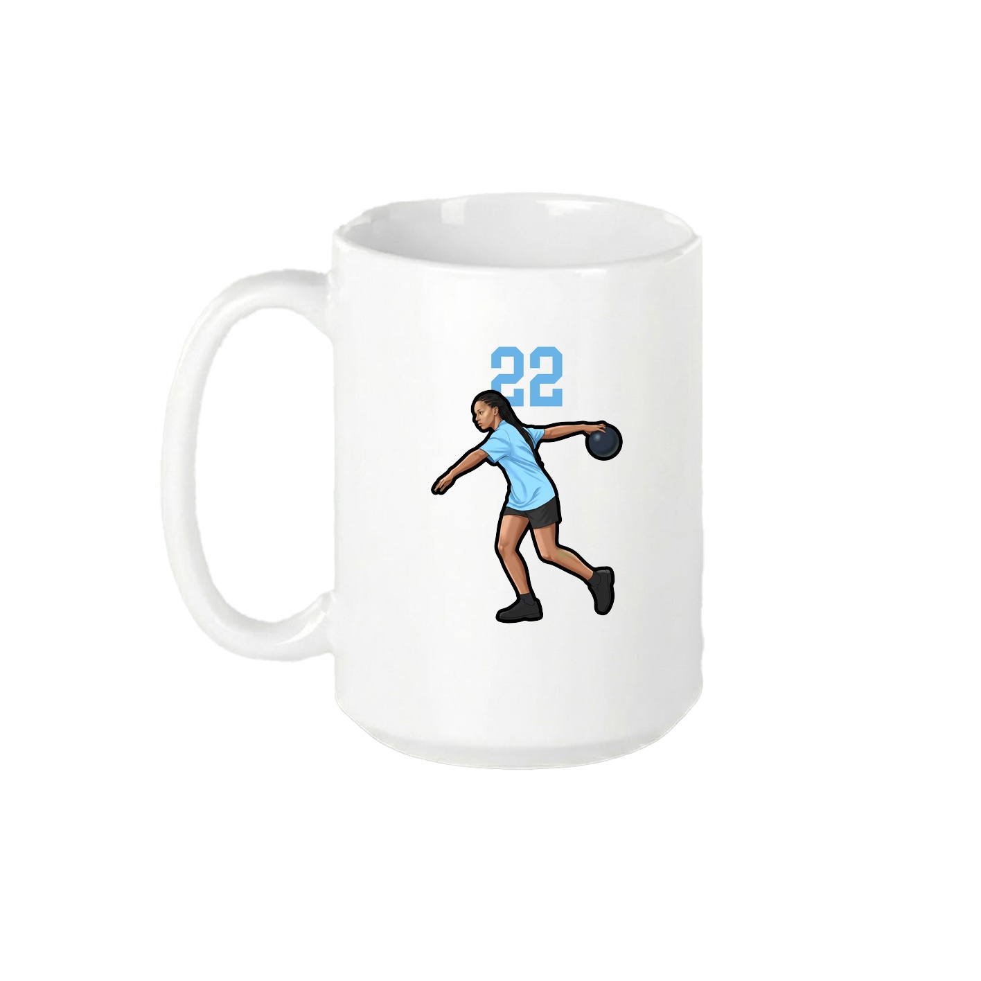 15oz Coffee Mug — Number Top in White