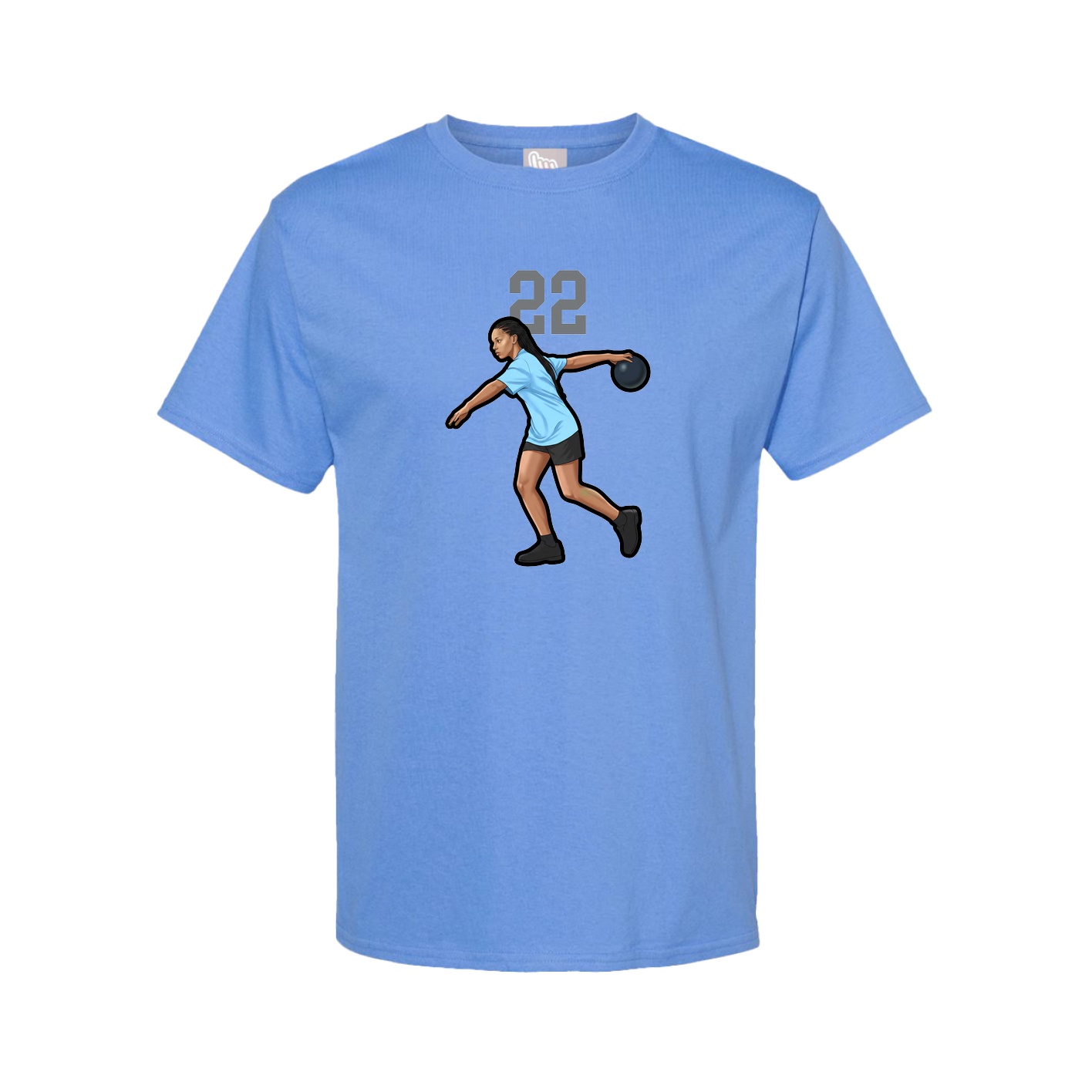 Tee — Number Top in Powder Blue