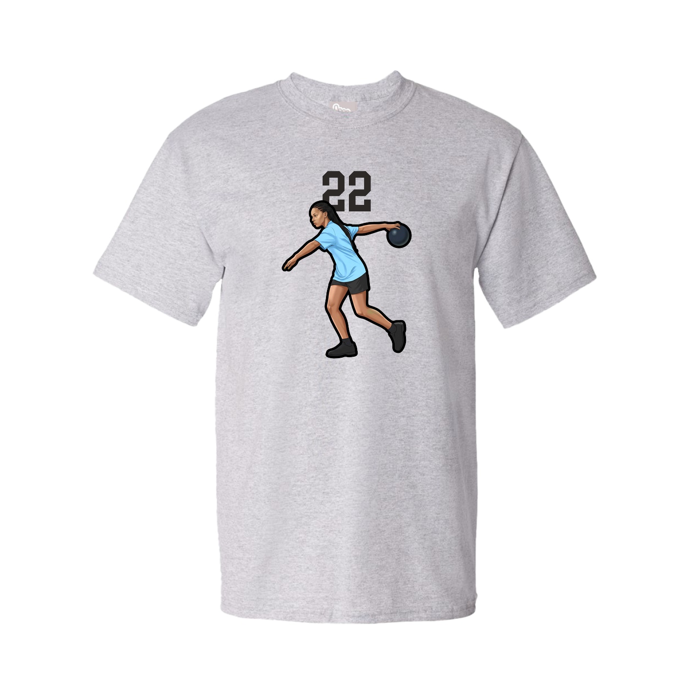 Youth Tee — Number Top in Grey