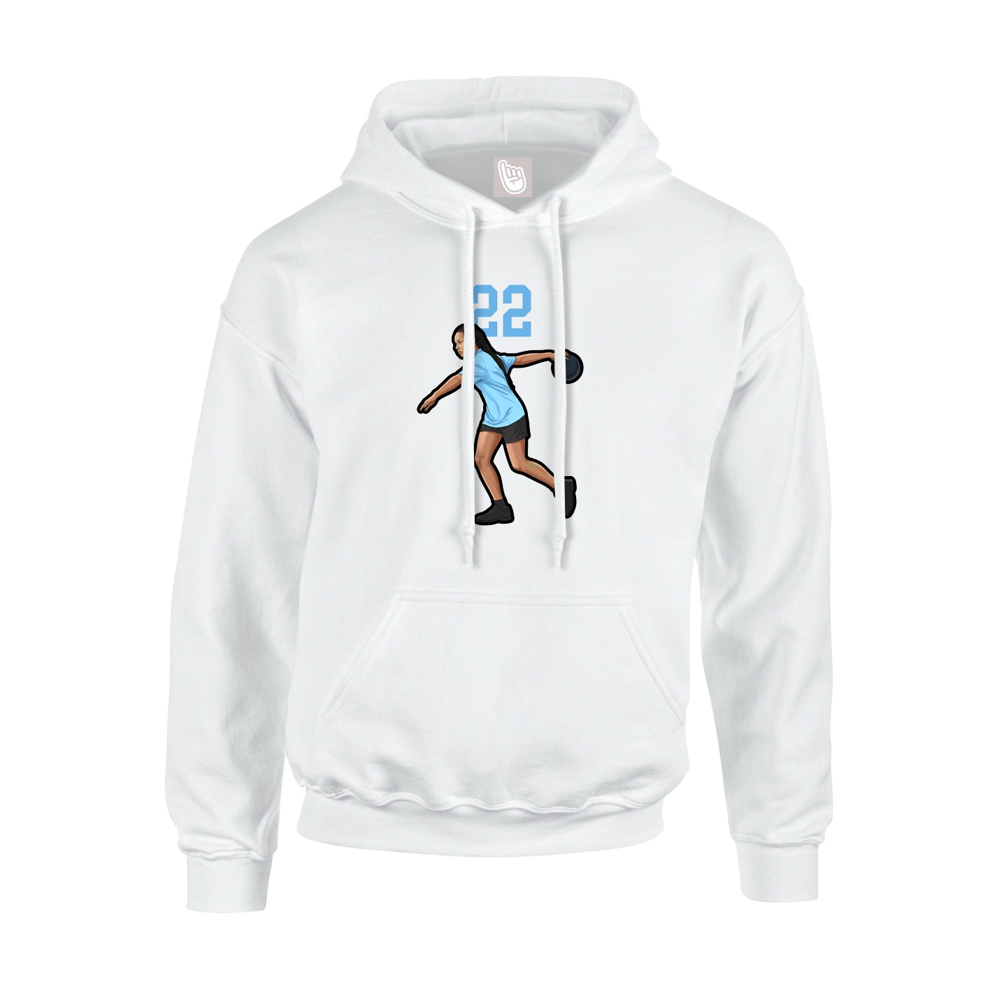 Hoodie — Number Top in White