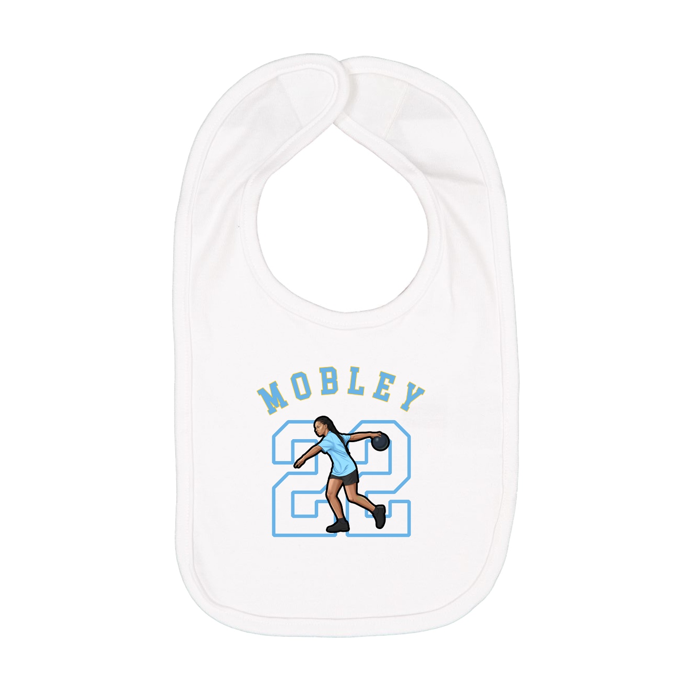 Infant Bib — Shirsey Arch in White