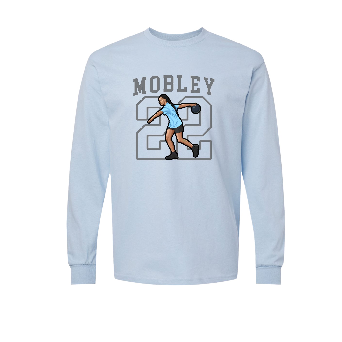 Long Sleeve Tee — Shirsey in Light Blue