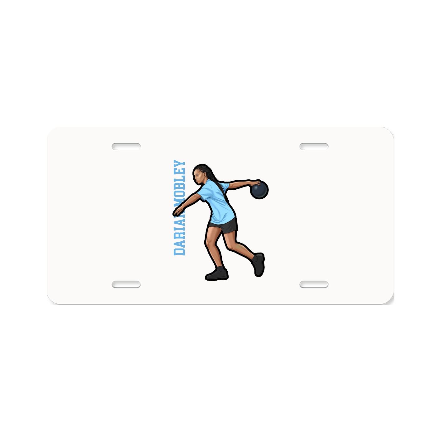 License Plate — Name Vertical in Classic