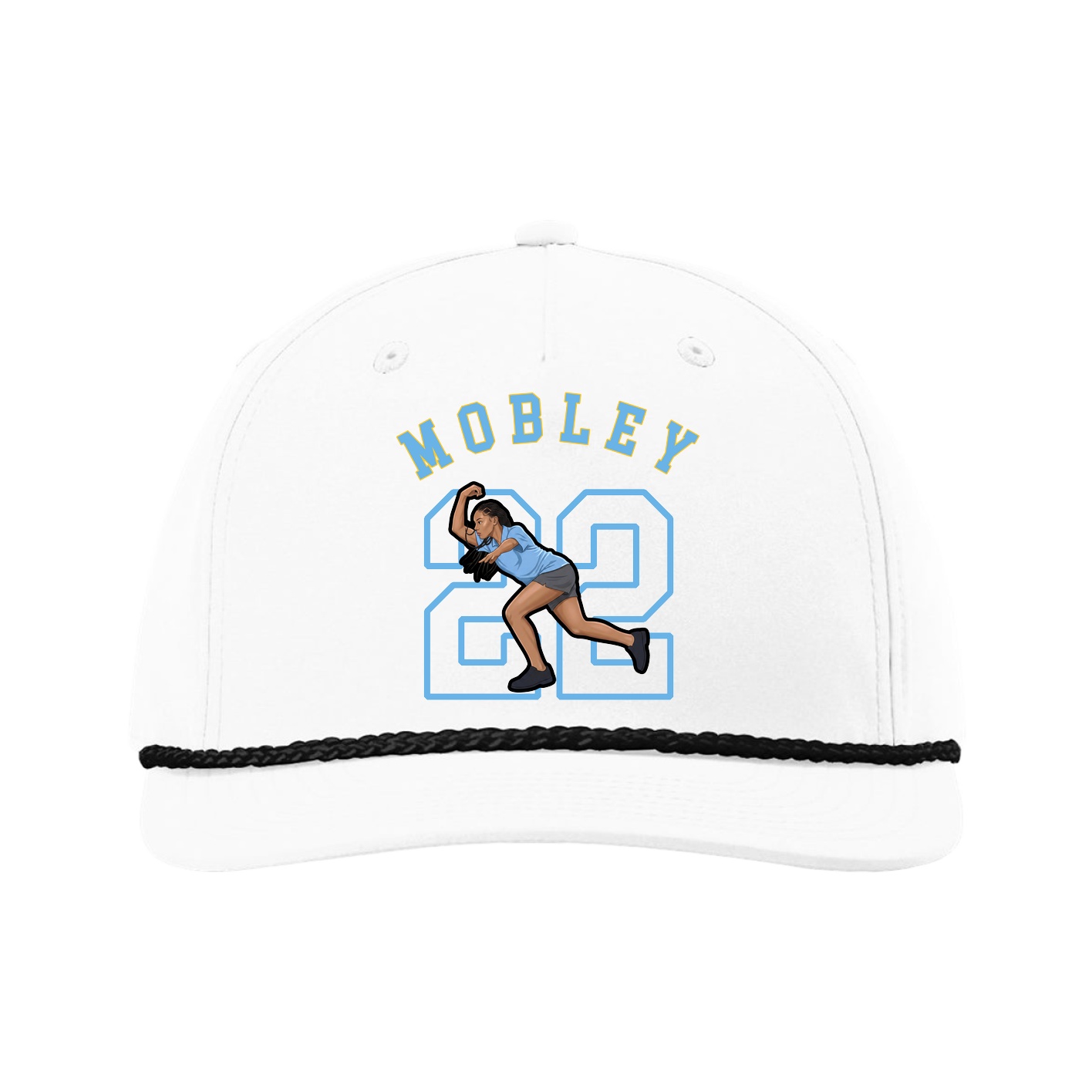 Five-Panel Classic Rope Cap — Shirsey Arch in White