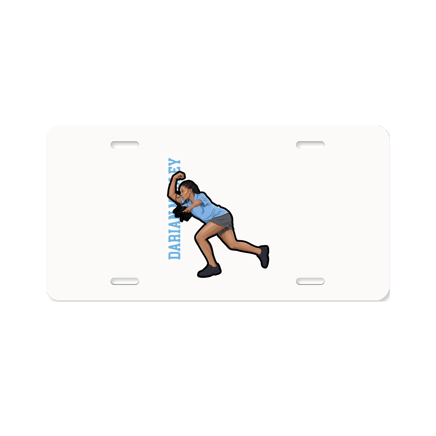 License Plate — Name Vertical in Classic