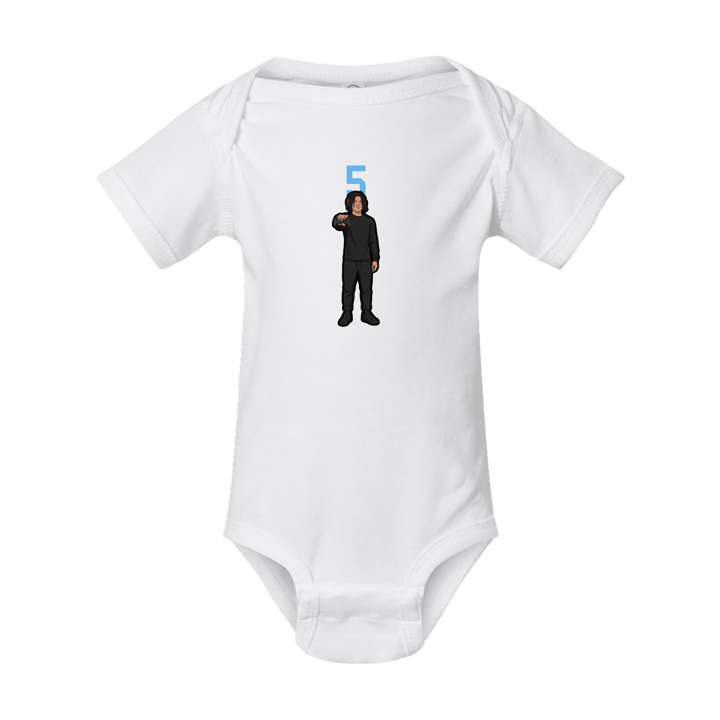 Baby Onesie — Number Top in White
