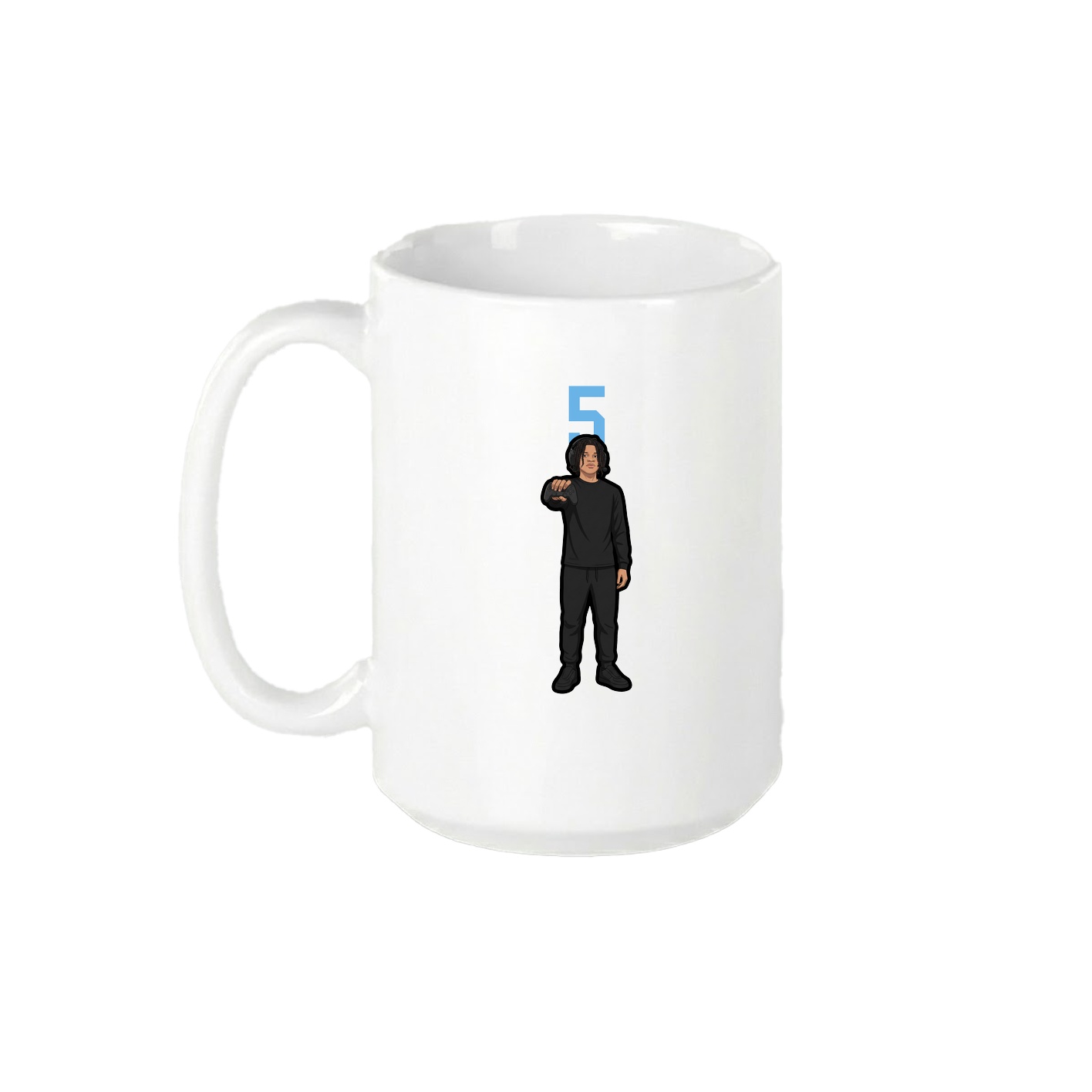 15oz Coffee Mug — Number Top in White