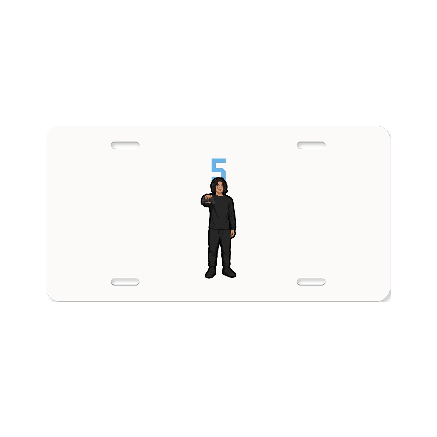 License Plate — Number Top in Classic