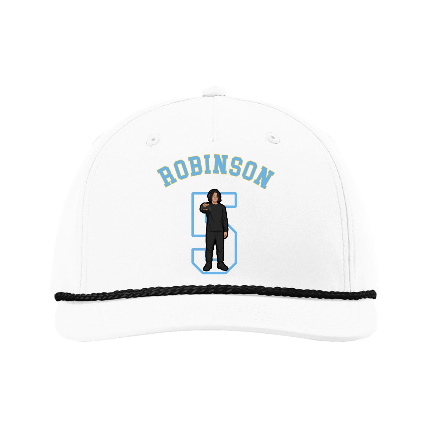 Five-Panel Classic Rope Cap — Shirsey Arch in White