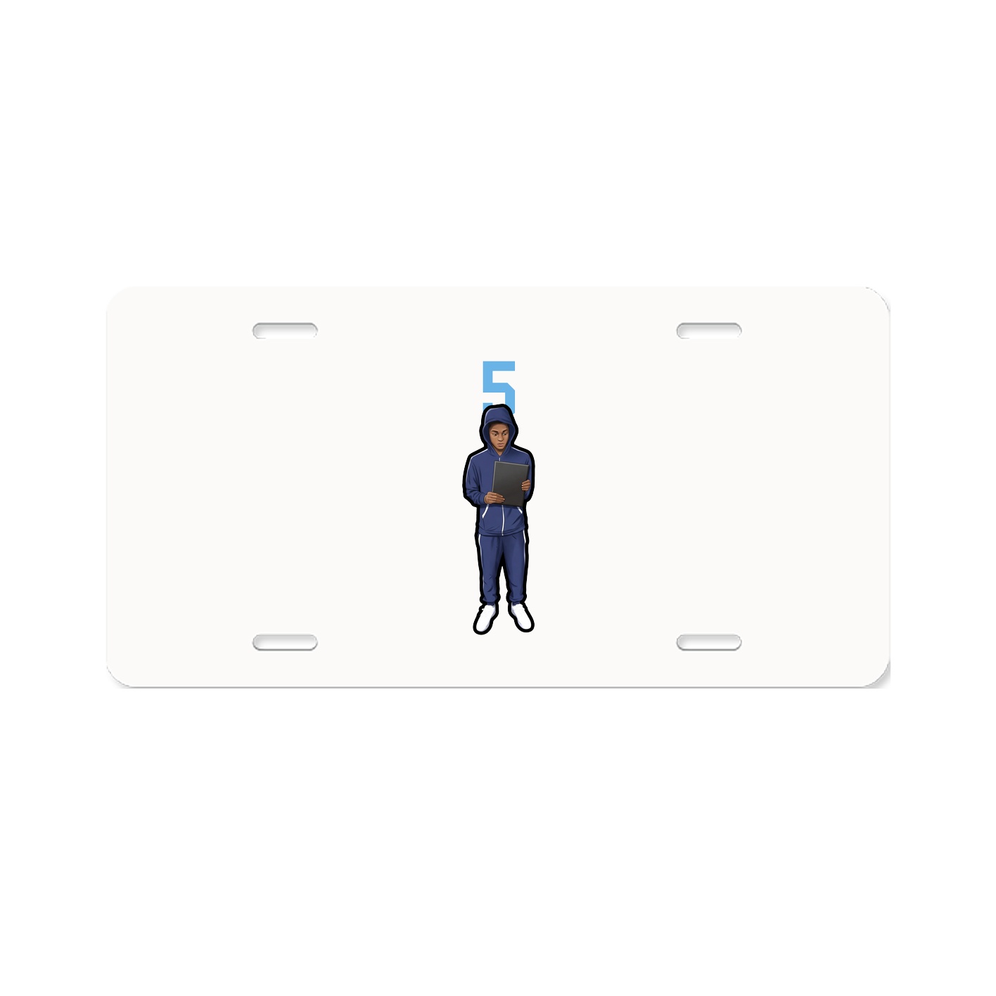 License Plate — Number Top in Classic