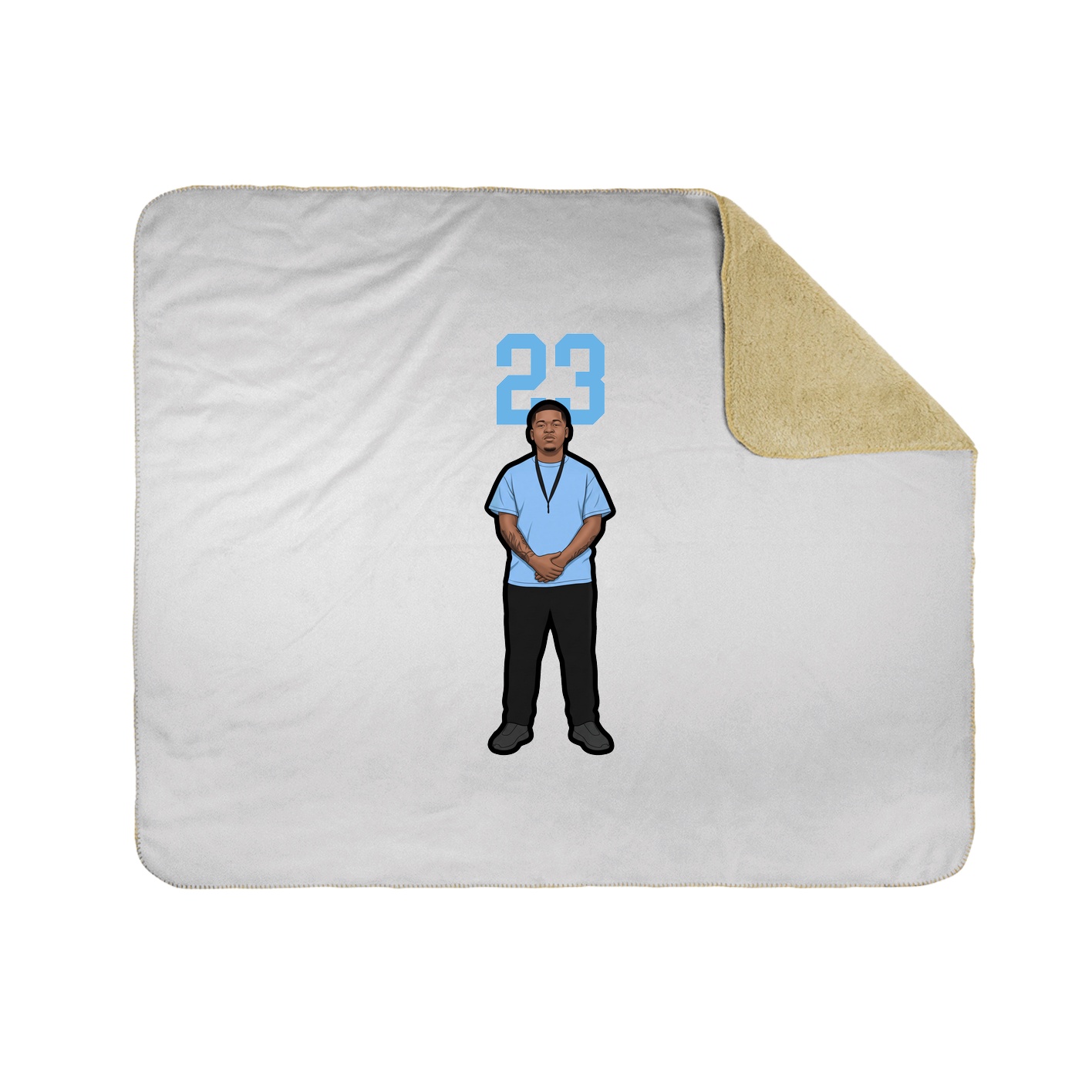 Throw Blanket — Number Top in White