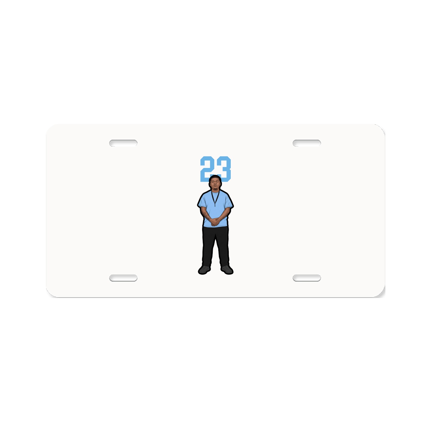 License Plate — Number Top in Classic