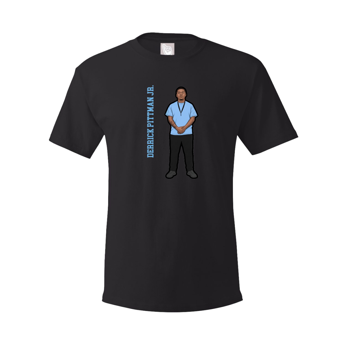 Youth Tee — Name Vertical in Black