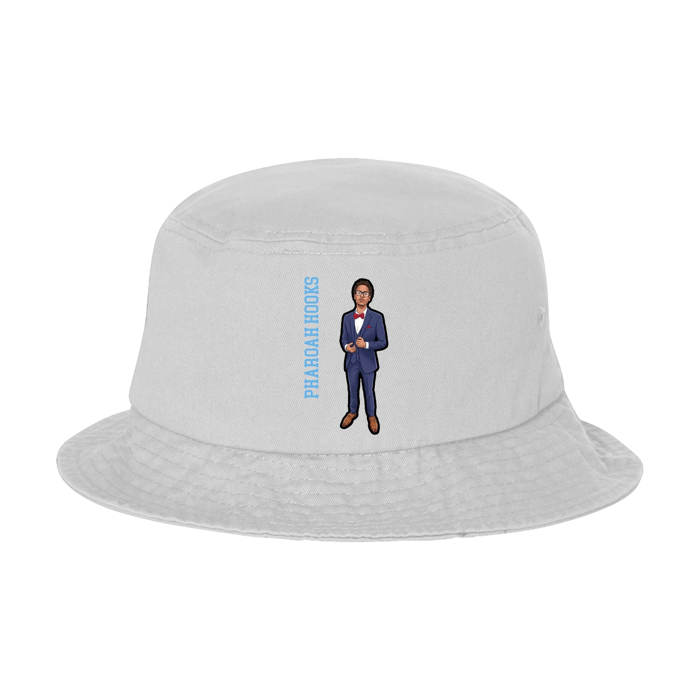 Bucket Cap — Name Vertical in White