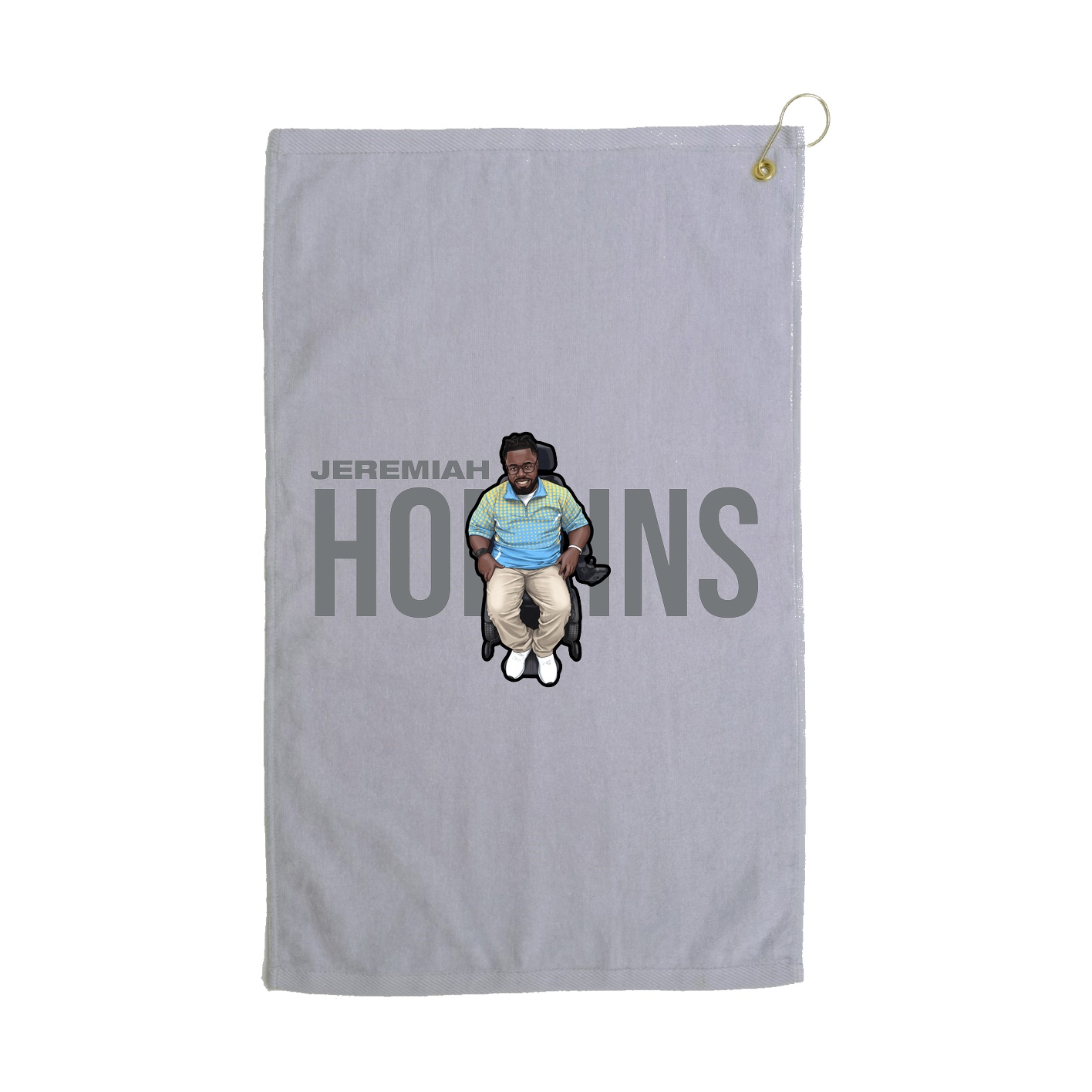 Golf Towel — Player Name in Grey